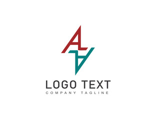 Gradient logo with abstract icon concept a