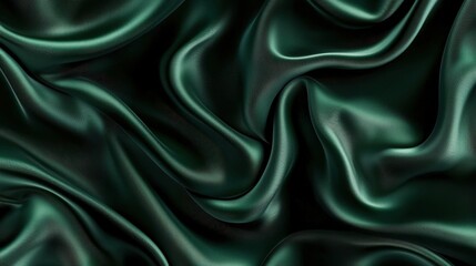Obraz premium Deep Emerald Green Satin Fabric Texture