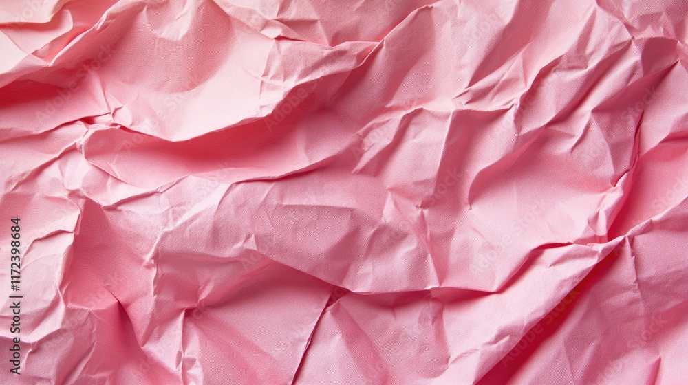 Poster pink wrinkled paper texture background for creative design and artistic applications