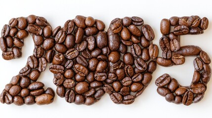 Fototapeta premium 2025 Coffee Bean Numbers