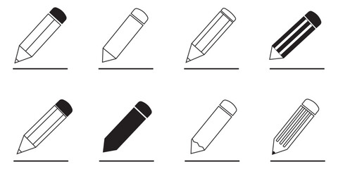 Print edit pen icon, create modify pen sign button, Pencil icon, sign up icon - editing text file document icons