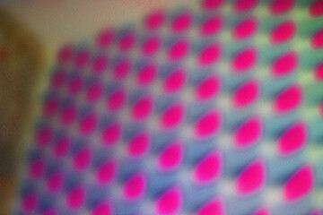 Abstract geometric pink pattern on fabric