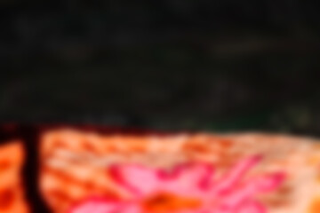 Floral pink and yellow abstract fabric design