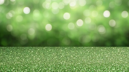 Obraz premium Bright Green Glitter Background with Soft Bokeh Effect for Design