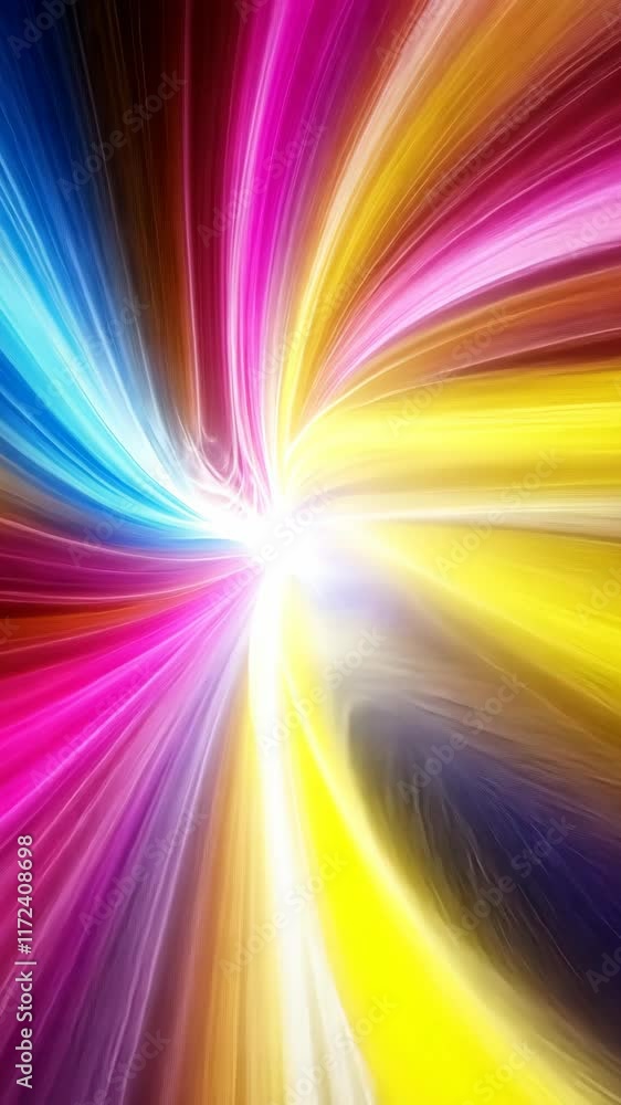Poster colorful swirl of light and energy creating a mesmerizing abstract pattern in vibrant hues and dynam