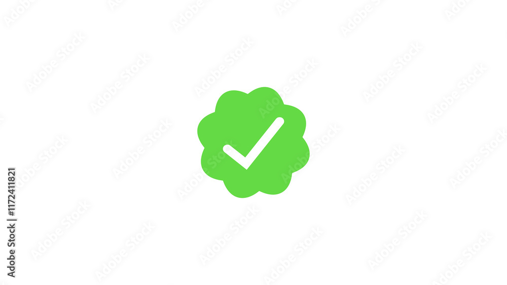 Aufkleber check mark icon with circle. check mark signifying approval, success, confirmation, or correctness. 