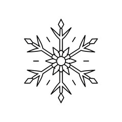Christmas snowflake illustration vector, Merry Christmas ClipArt Design, snowflake Outline Art
