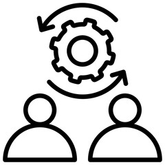 Merger And Acquisition Line Icon