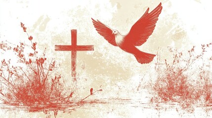 A collection of Christian clipart including crosses, doves, and Bible verses, perfect for religious designs, church bulletins, and inspirational graphics