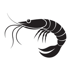 Print
shrimp black vector silhouette, shrimp icon vector, Sea lobster  illustration