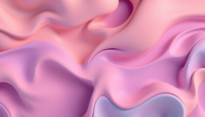Obraz premium Abstract Pink and Lavender Fluid Wave Design