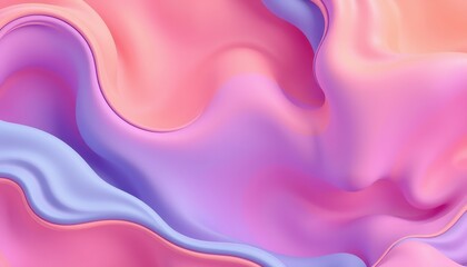 Obraz premium Abstract Pink Purple and Blue Wave Forms