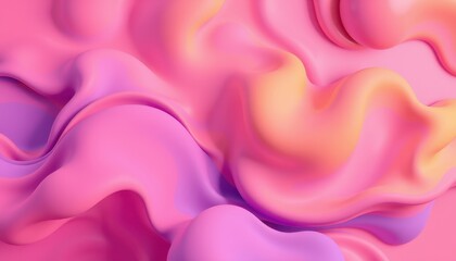 Obraz premium Abstract Pink and Purple Fluid Wave Design