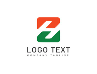 H letter logo with abstract shape