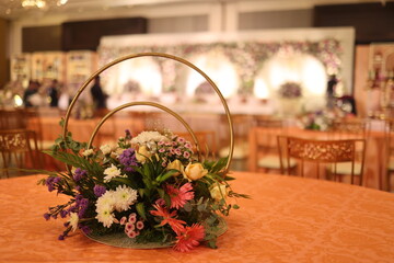 elegant wedding stage decoration in indian style