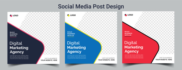 business Digital marketing banner for social media post template