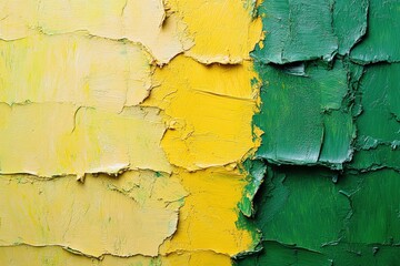 Obraz premium Vibrant texture painting yellow to green hue transition art studio abstract content close-up view artistic concept