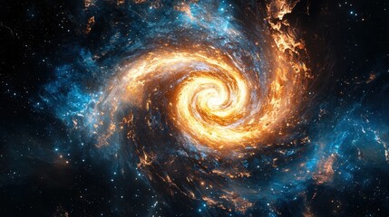 Obraz premium Dreamlike spiral of neon energy flowing through space