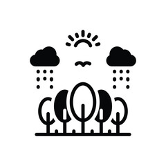 Black solid icon for natural