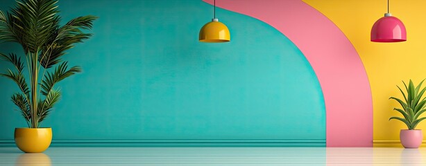 colorful and modern template with playful patterns and ample negative space, designed for versatile use