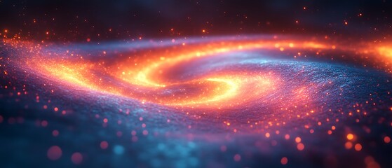 Obraz premium Fiery cosmic swirl in space. (3)