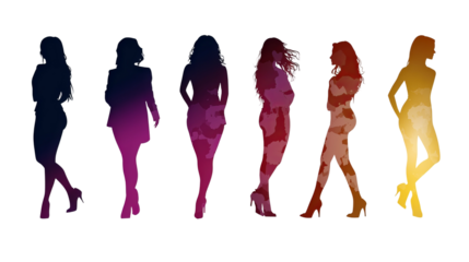 Adult people silhouettes background