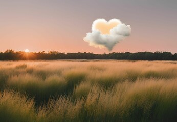 Fototapeta premium Heart-shaped sky