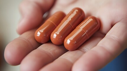 Close up of iron supplements