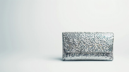 sliver beads clutch 