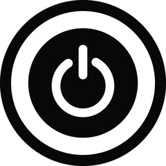 computer start button flat icon 