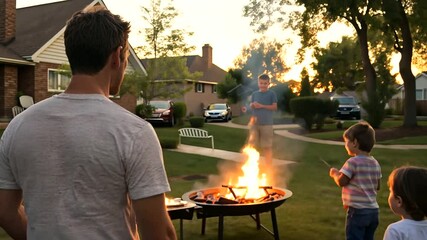 Neighborhood Barbecue Celebration for National Night Out