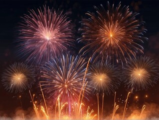 fireworks in the night sky