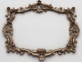 antique frame on white background