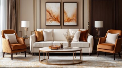 Mockup frame in nomadic boho interior background with rustic decor, 3d render