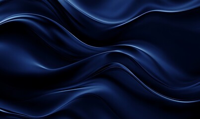 Obraz premium Abstract design featuring wavy shapes on a dark blue background