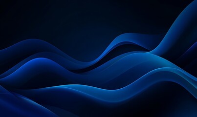 Abstract design featuring wavy shapes on a dark blue background