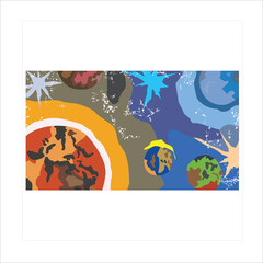 Vector illustration of a planet.