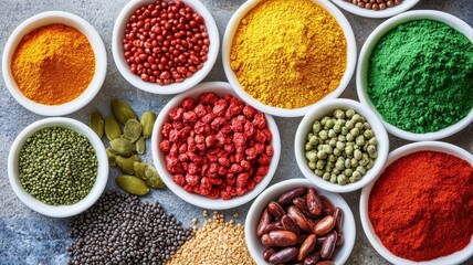 Vibrant close-up of a plate brimming with nutritious superfoods, showcasing nature's colorful bounty.