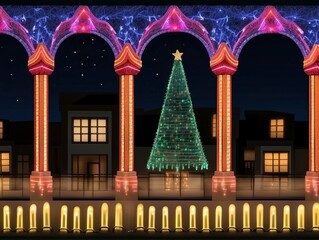 christmas tree and decorations