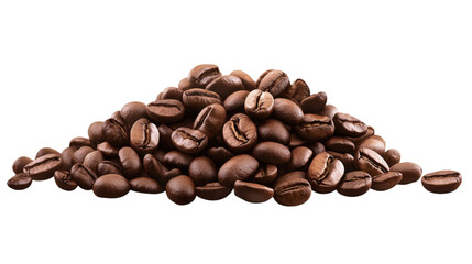 Naklejka premium coffee beans isolated on white transparent background