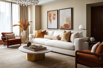 Mockup frame in nomadic boho interior background with rustic decor, 3d render	