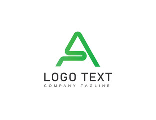 Abstract initial logo sign design