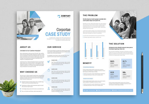 Corporate Case Study Flyer Template Layout