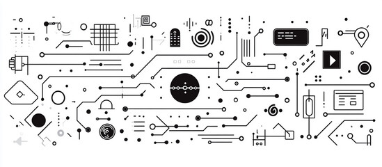 Abstract digital technological background