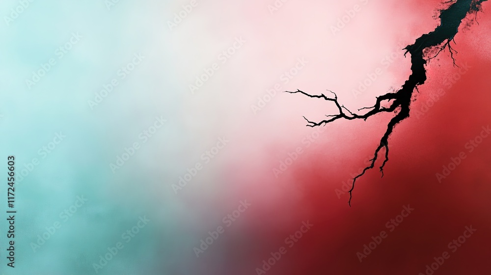 Poster abstract colorful background with dark branch-like design