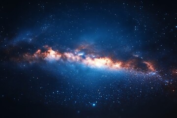 Fototapeta premium Cosmic nebula with glowing gases and stars.