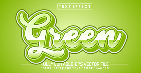 Green font Text effect editable
