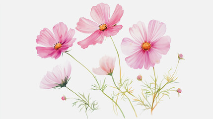 Elegant wedding invitation card background vector. Minimal hand painted watercolor botanical flowers texture template background. Design for wedding, vip cover, poster, rsvp moderncard.Valentine's Day