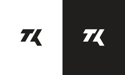 TK logo, monogram unique logo, black and white logo, premium elegant logo, letter TK Vector