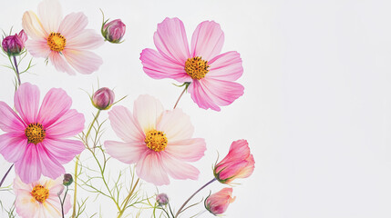 Elegant wedding invitation card background vector. Minimal hand painted watercolor botanical flowers texture template background. Design for wedding, vip cover, poster, rsvp moderncard.Valentine's Day